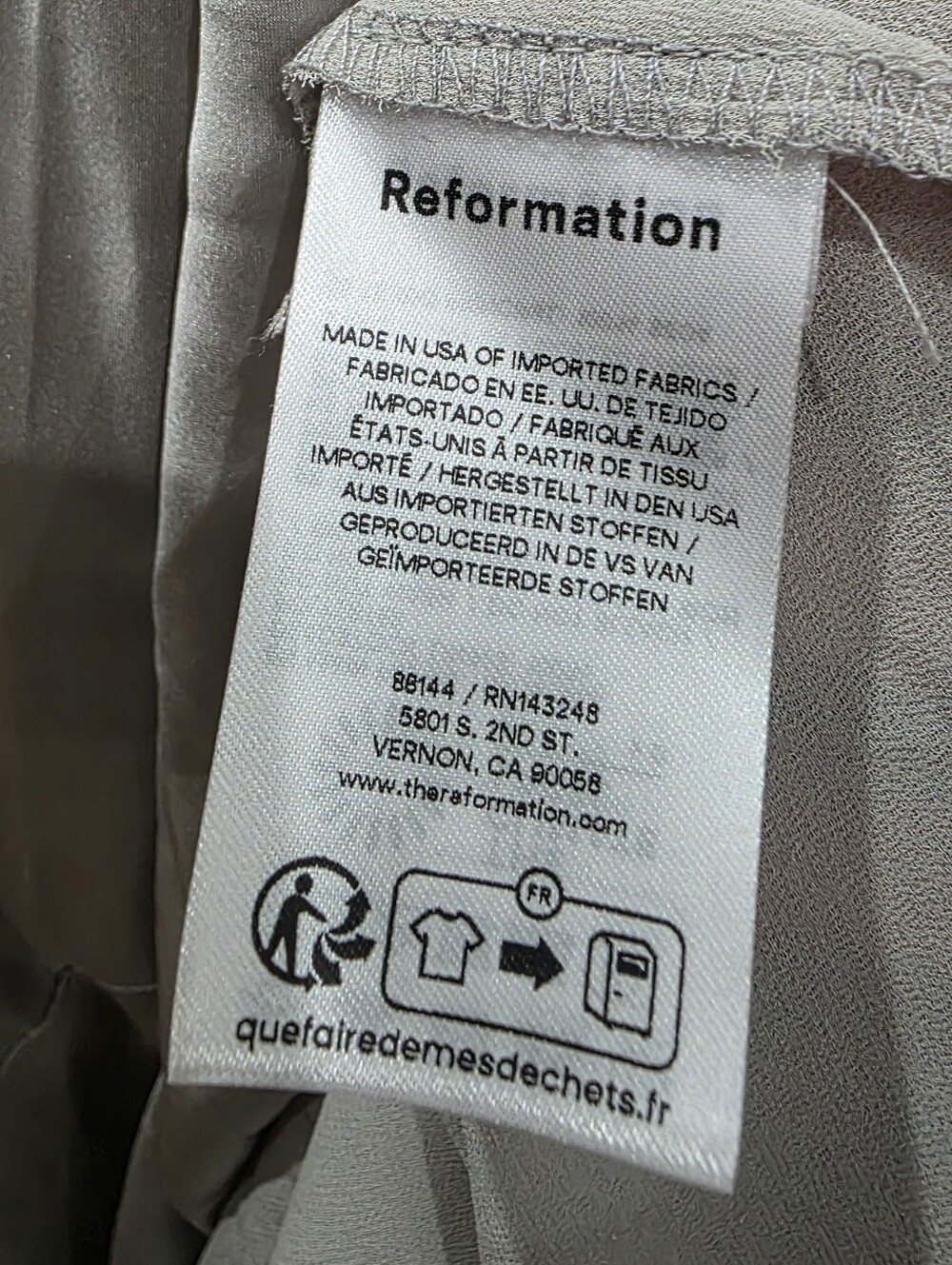 Reformation Anaiis Silk Maxi Dress in Moonlight - Picture 8 of 9